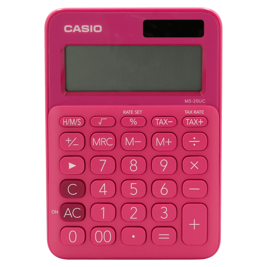 Casio MS-20UC – Desktop calculator 12 Digit – Red
