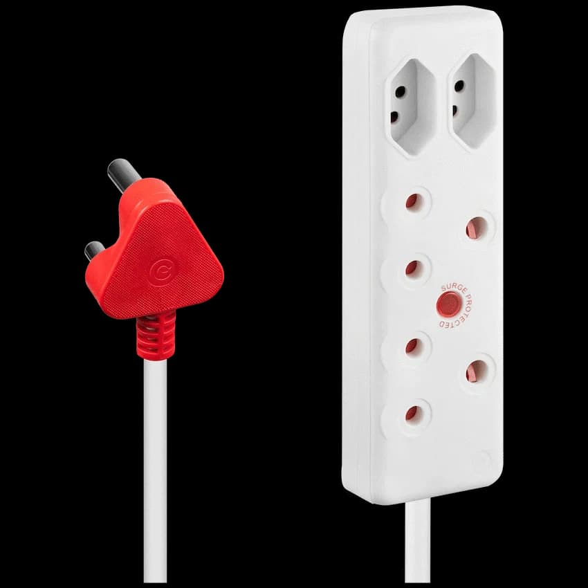 Switched 4-Way Medium Surge Extension Lead 10m