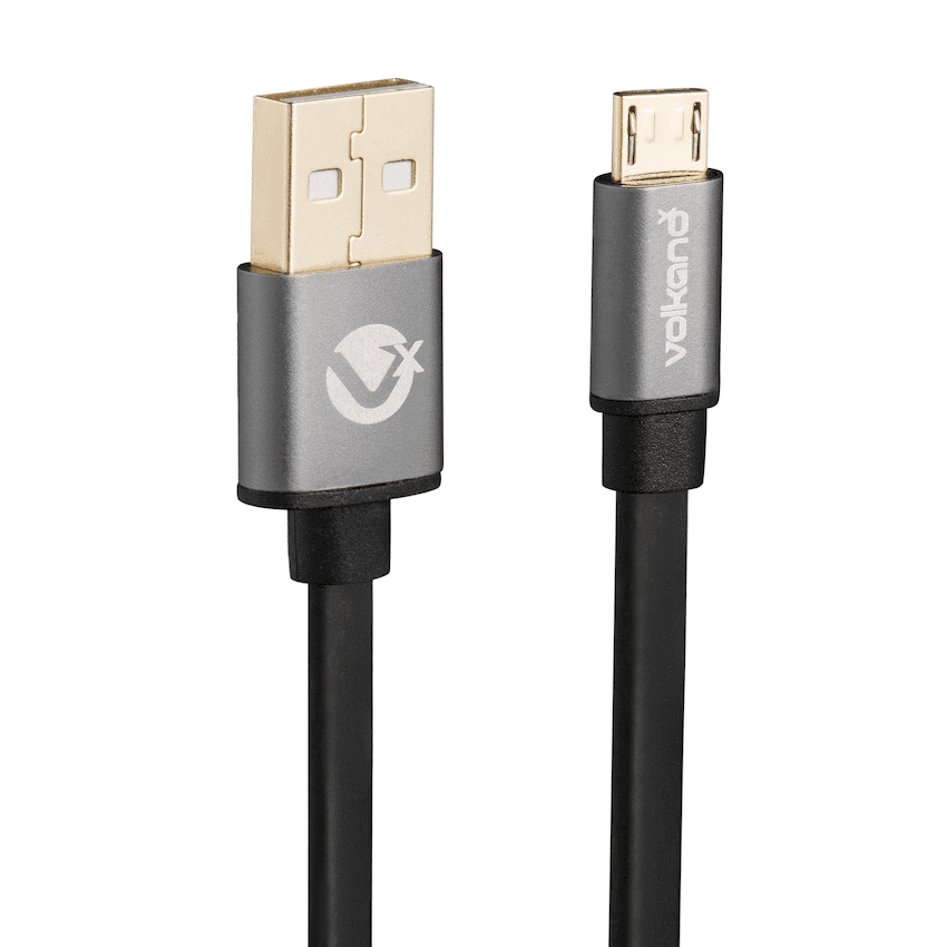 VolkanoX Couple Series Micro USB Premium Twin Pack 3m Charge/Data Cable – Black