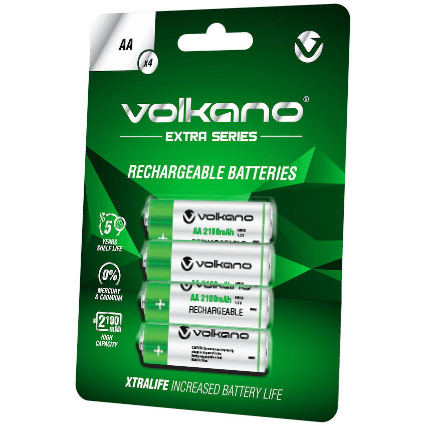 Volkano Extra Series Rechargeable AA Batteries (Pack of 4)