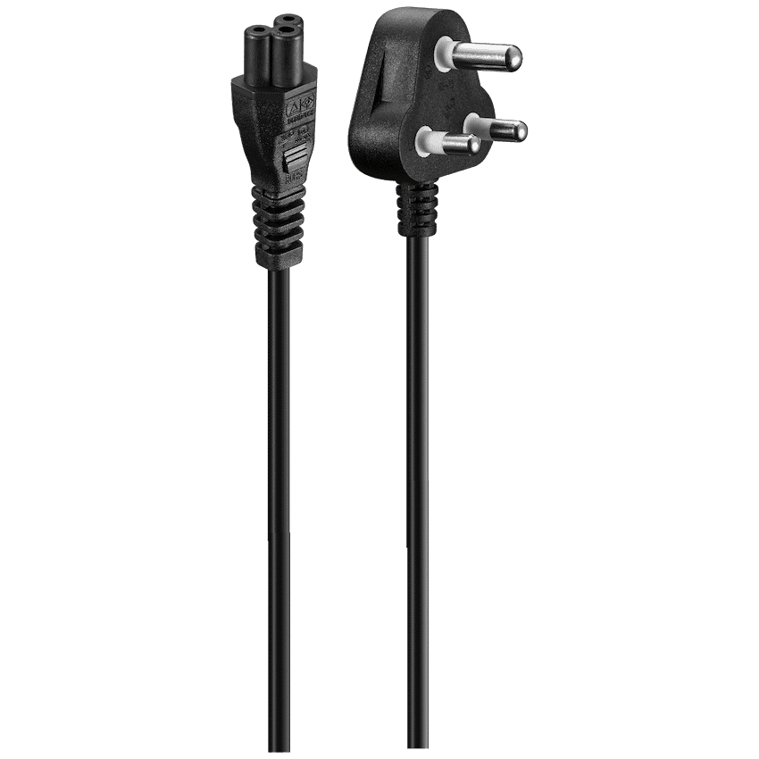 Volkano Presto Series Power Cable 3-Pin Clover to Type-M 1.8m 2.5a – Black