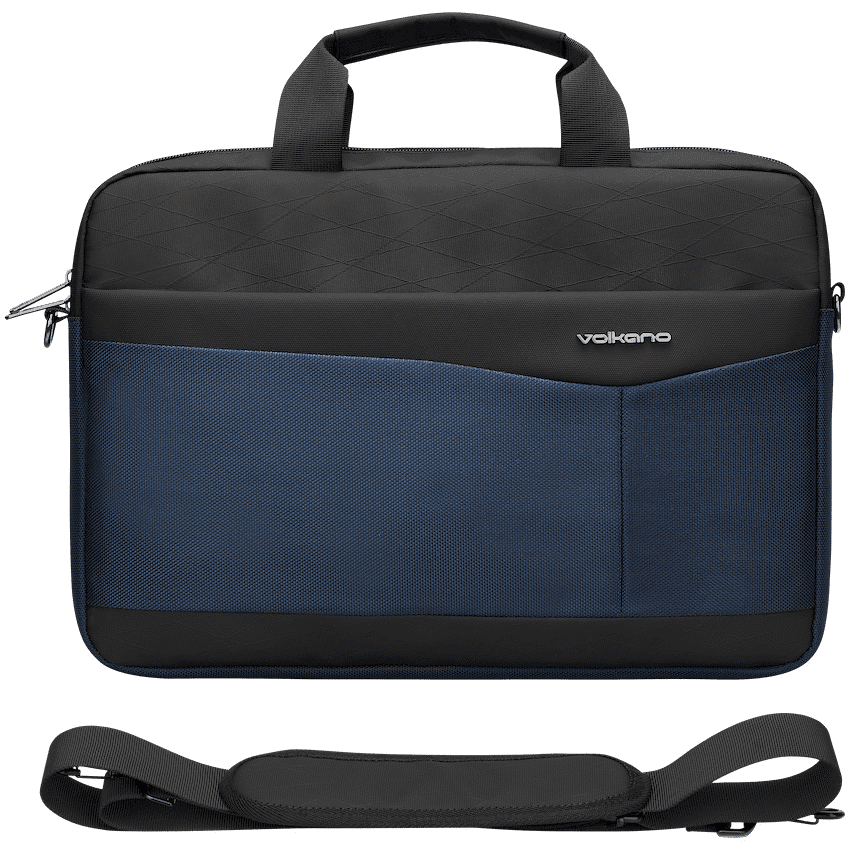 Volkano Seismic 15.6″ Laptop Shoulder Bag Blk/Nvy