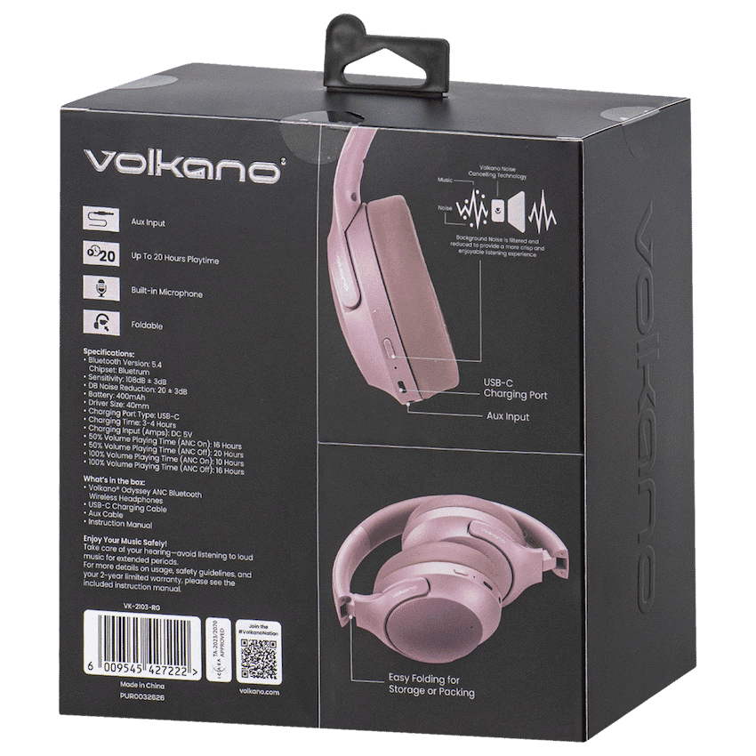 Volkano Odyssey ANC Bluetooth Wireless Headphone thumbnail 21
