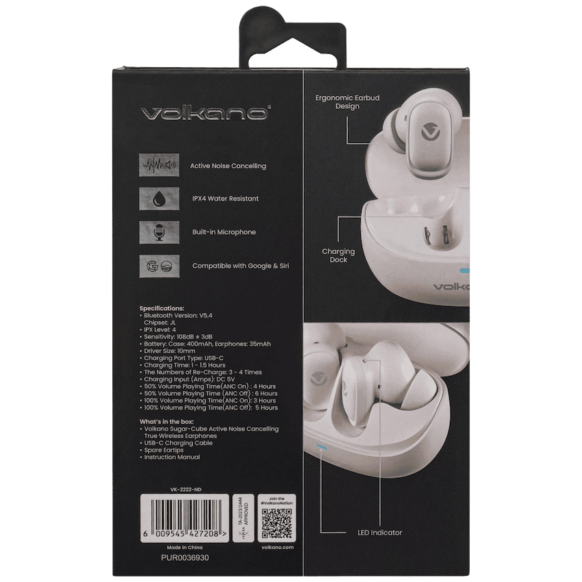 Volkano Sugar-Cube Active Noise Cancelling True Wireless Earphones thumbnail 25