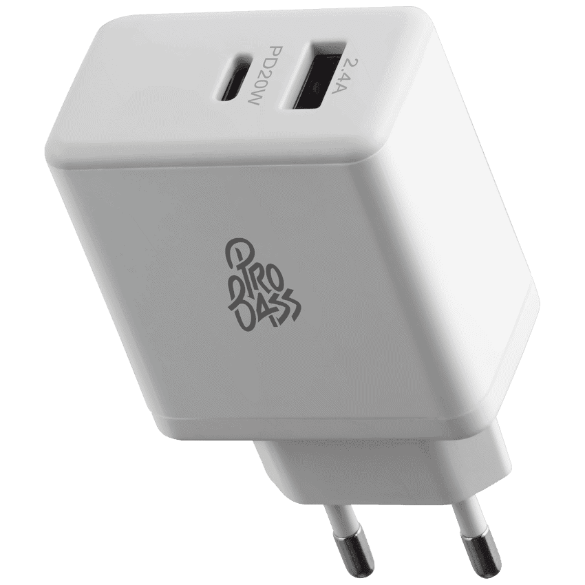 Pro Bass RapidCharge Series 32w Dual USB and Type-C Wall Charger