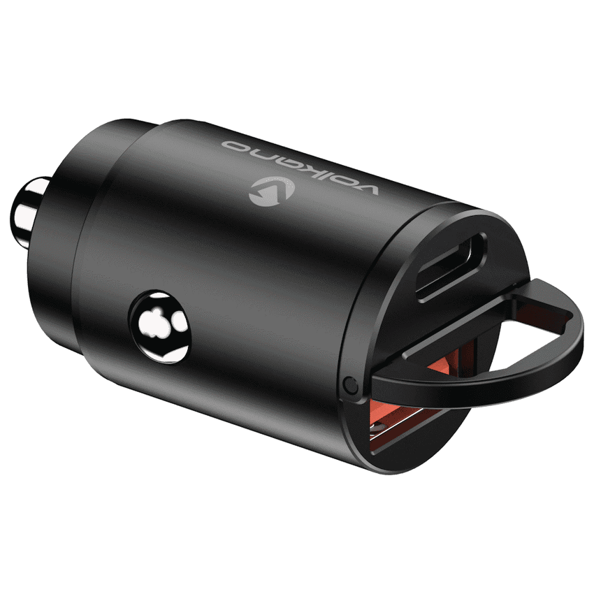 Volkano Obscurix Series 30w PD Dual USB-A and USB-C Ultra Small Car Charger