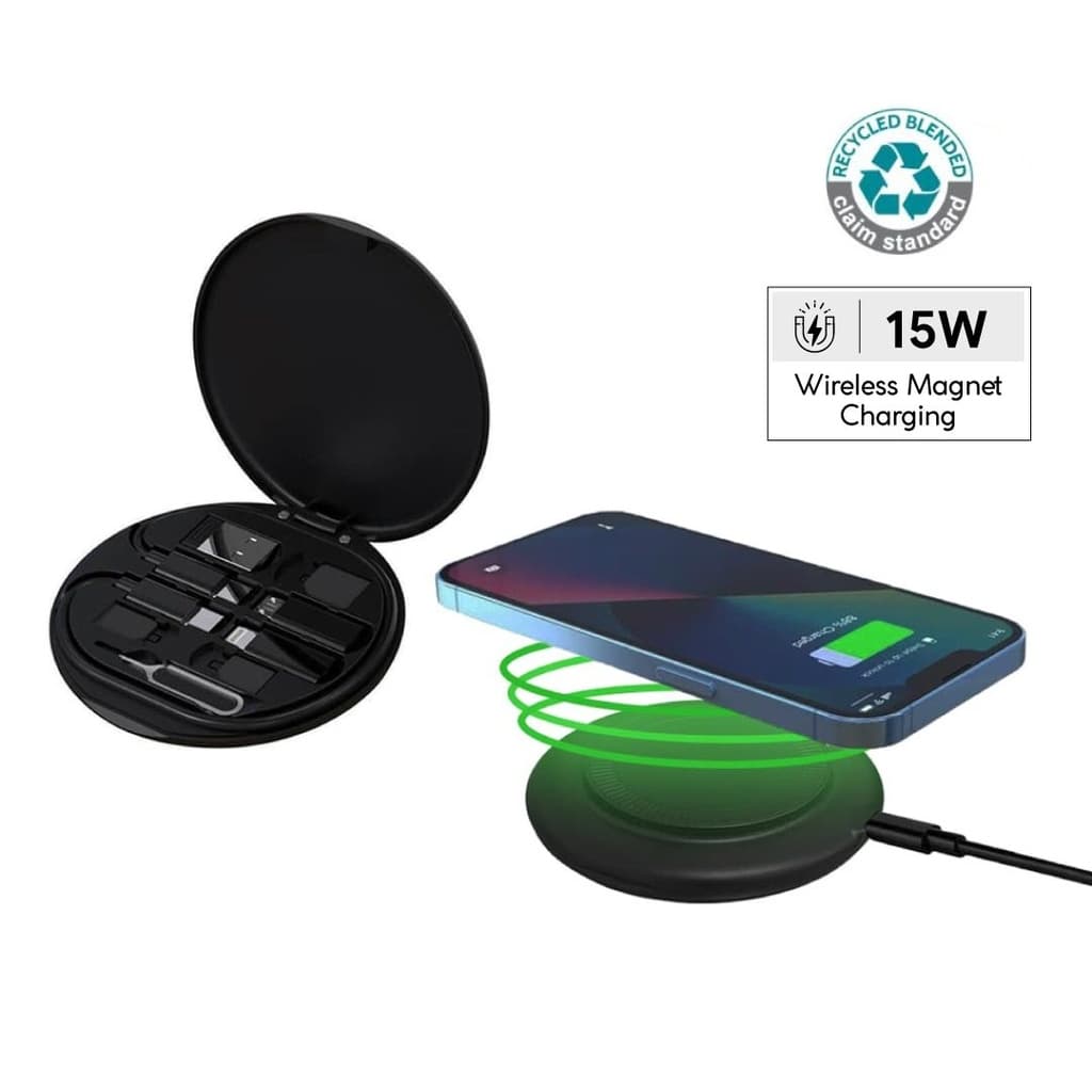 OSLO Mag – @memorii Recycled 15W Magnetic Wireless Charger Multicable Set thumbnail 2