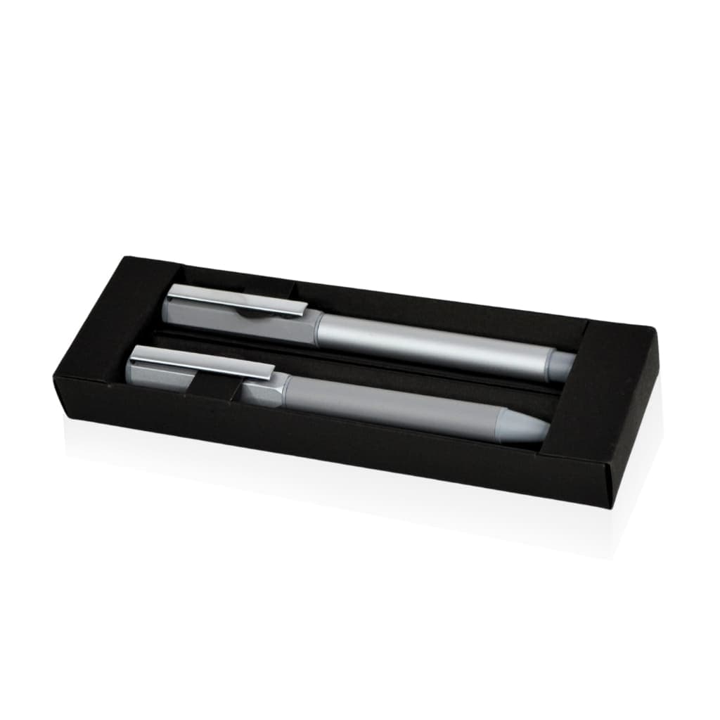 TROFA – Metal Roller and Ball Pen Set – Silver/Grey