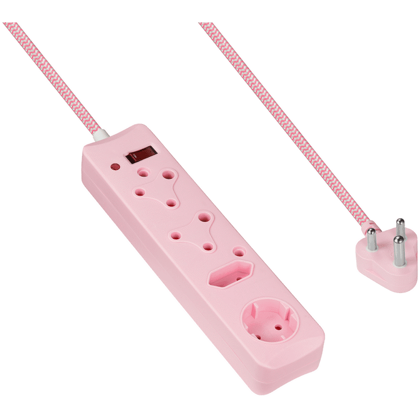 SWITCHED 4 Way Medium Surge Protected Multiplug 0.5M Braided Cord Blue thumbnail 4