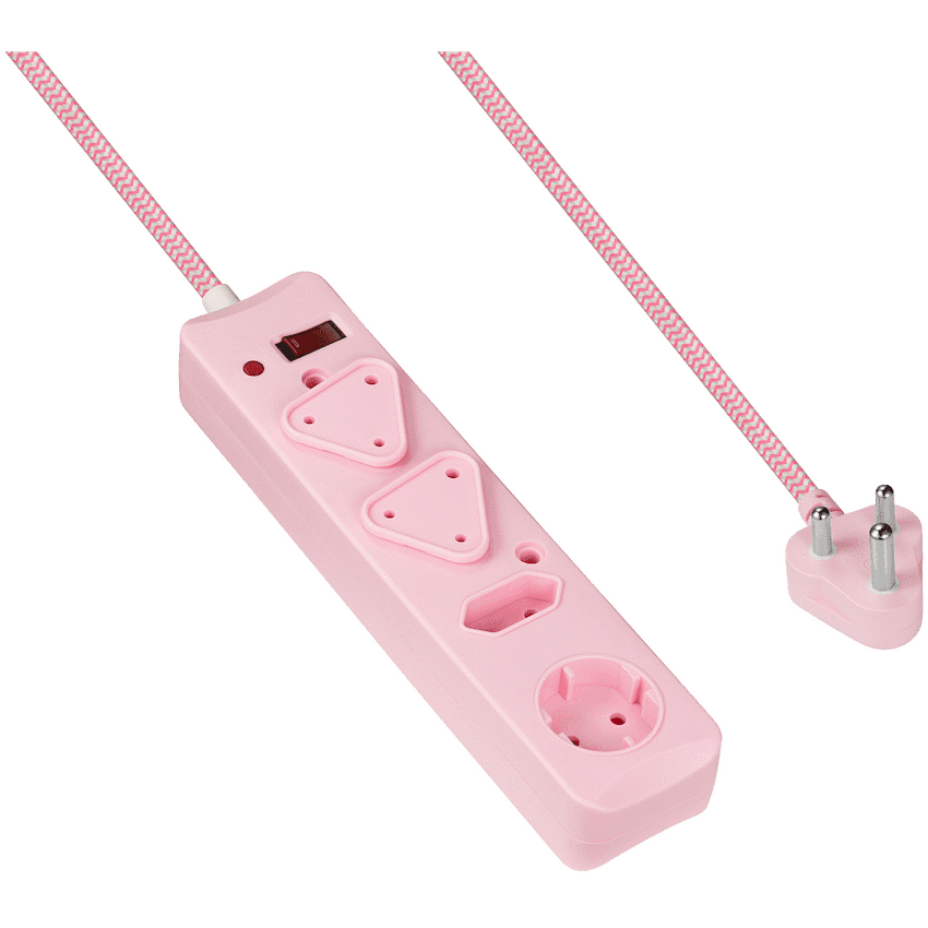 SWITCHED 4 Way Medium Surge Protected Multiplug 0.5M Braided Cord Blue thumbnail 6