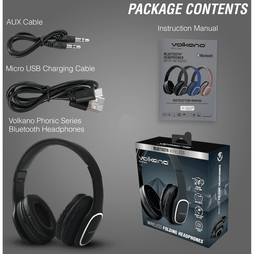 Volkano Phonic Series Bluetooth Full Size Headphones thumbnail 5