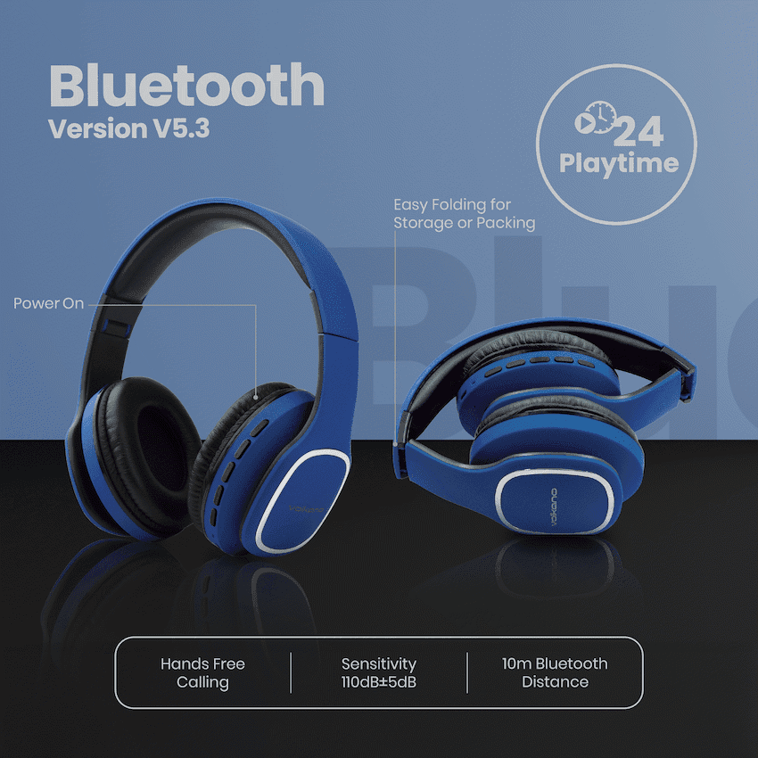 Volkano Phonic Series Bluetooth Full Size Headphones thumbnail 12