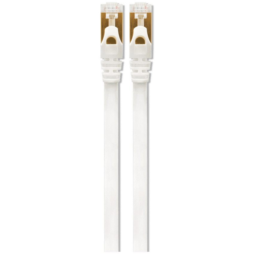 VolkanoX Giga Series Cat7 Ethernet Cable 25m – White, Gold-Plated Tips