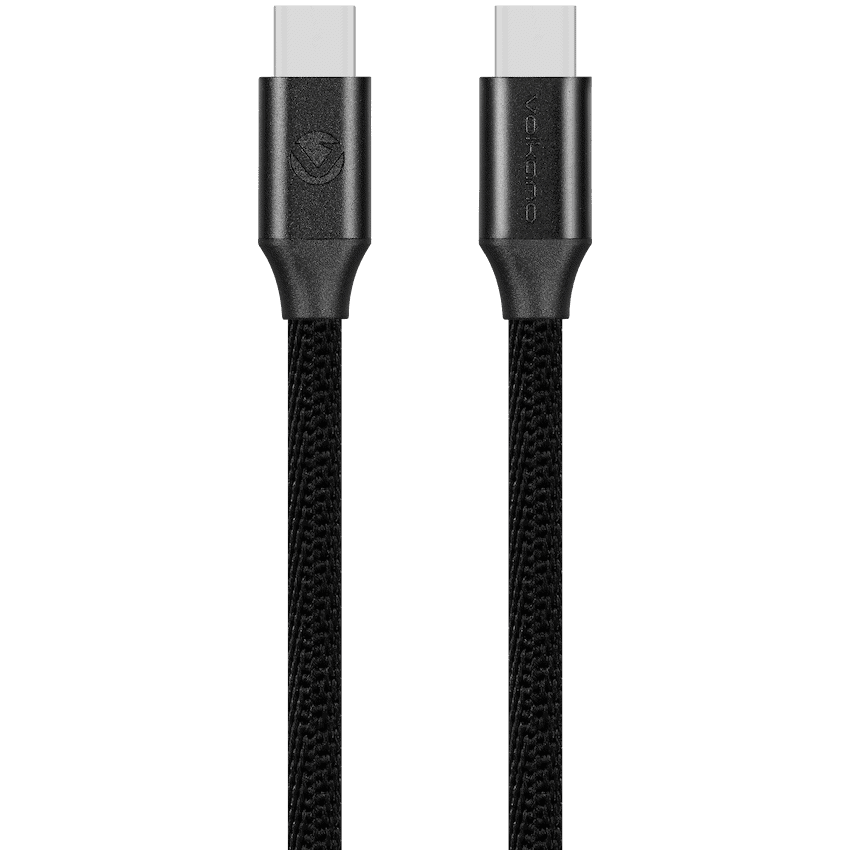 Volkano Weave Series Type-C to Type-C Cable (1.2m, 60w) – Black