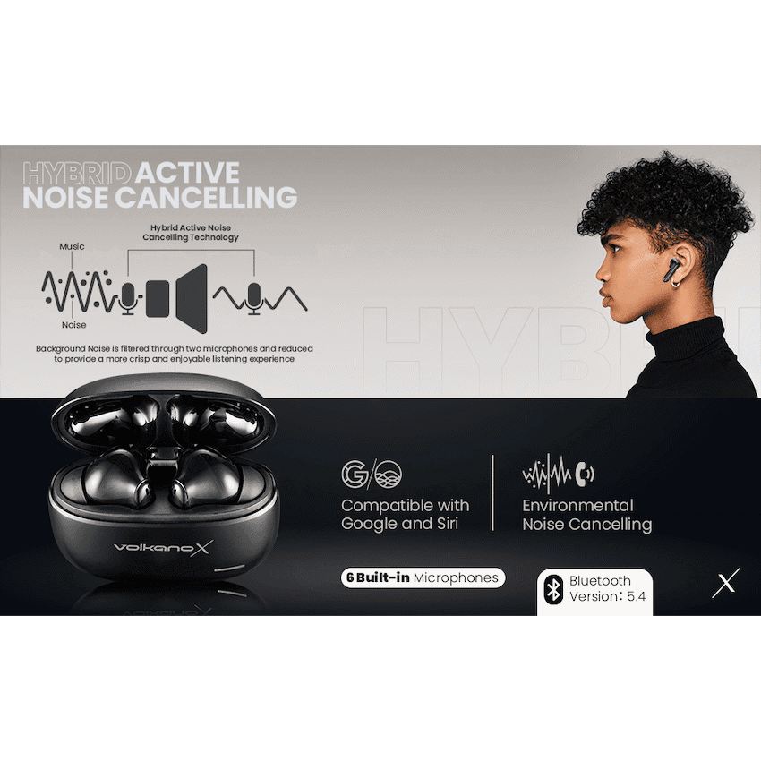 VolkanoX VXT200S Hybrid ANC TWS Earphones thumbnail 13