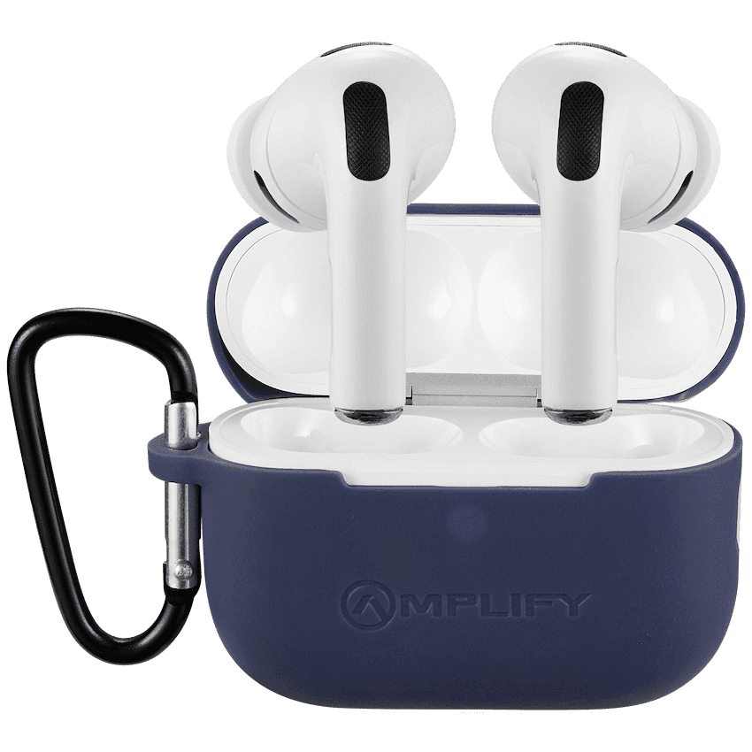 Amplify Note X 3 Series TWS Earphones – White Case + Blue Cover