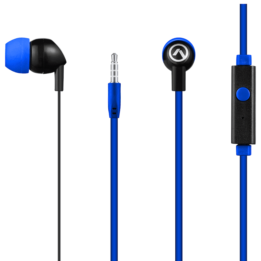 Amplify Vibe Series Earphones with Mic – Black and Blue