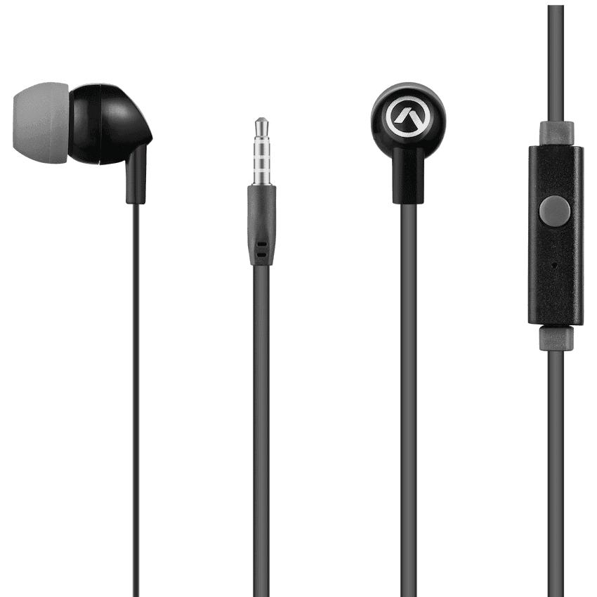 Amplify Vibe Series Earphones with Mic – Black and Grey
