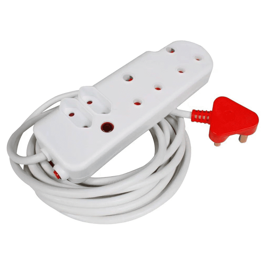 Ellies 4-Way Medium Surge Extension Lead – 3m