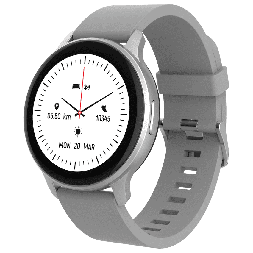 Volkano Active Tech Trend series Watch with heart rate monitor – Silver