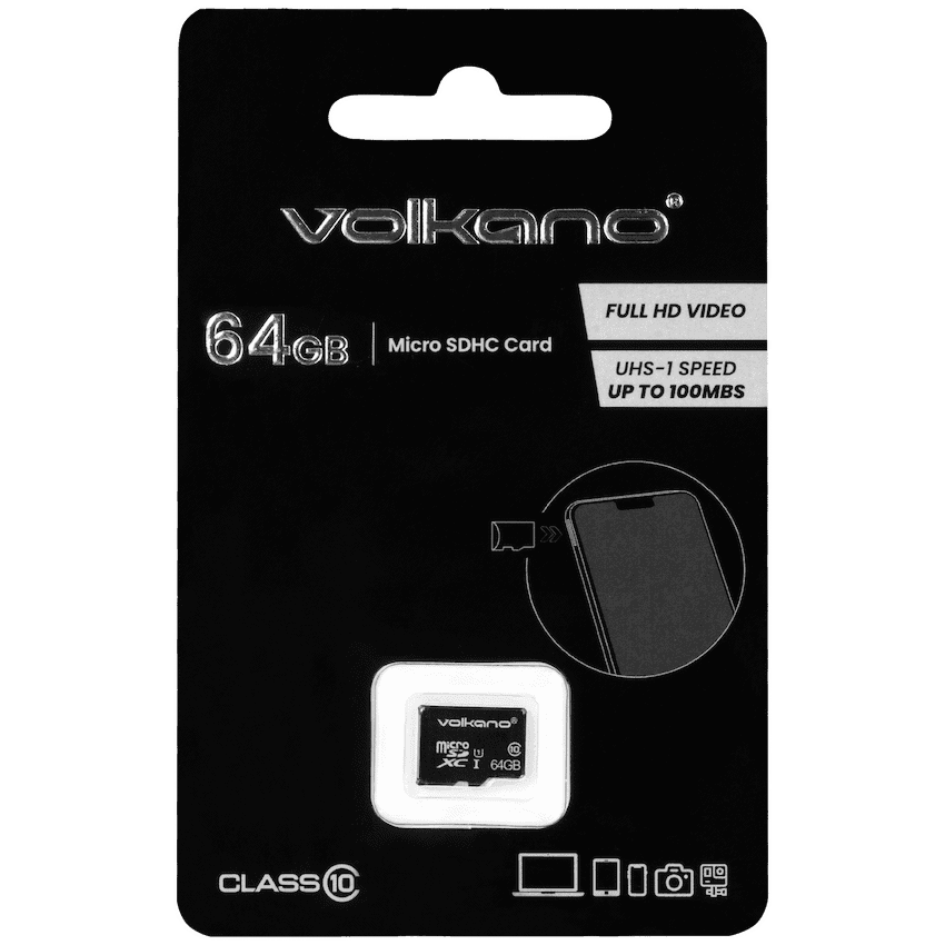 Volkano Micro Series Micro SD card 64GB – Class 10