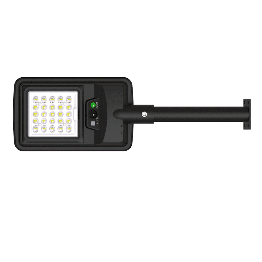 Ellies - Solar street light with Motion Sensor and 3CCT - BK