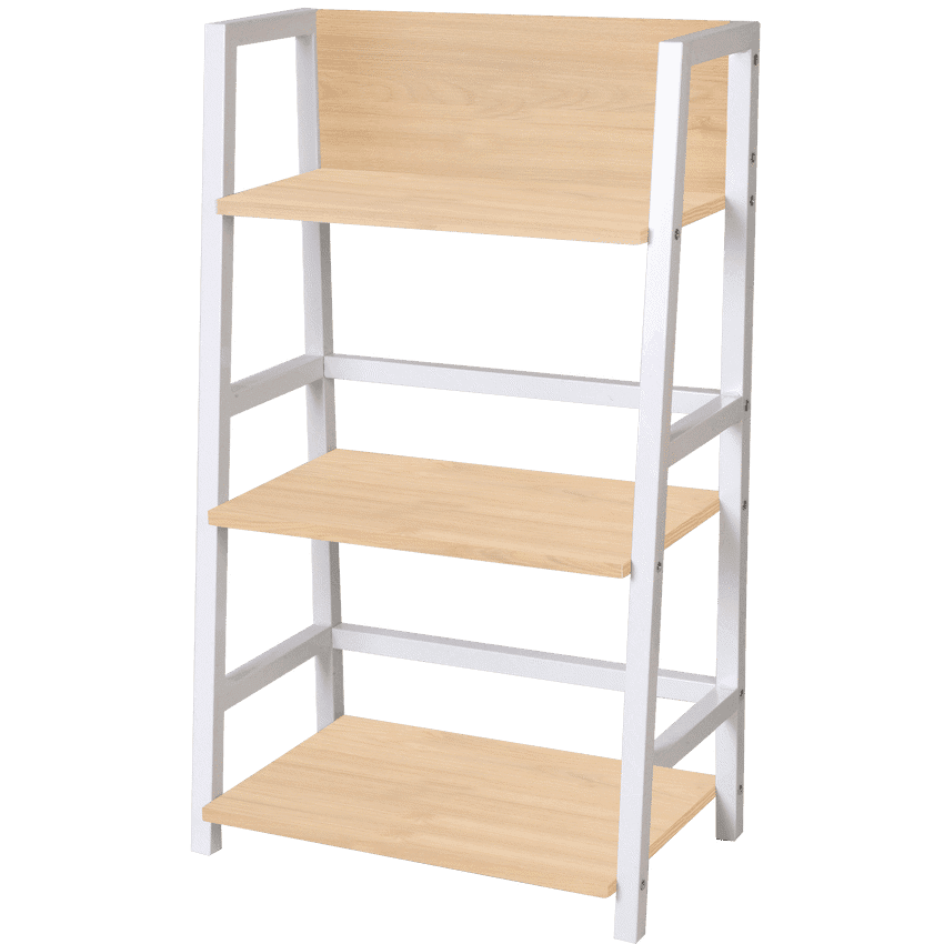 Everfurn Orchid Bookshelf with Powder-Coated Steel Frame
