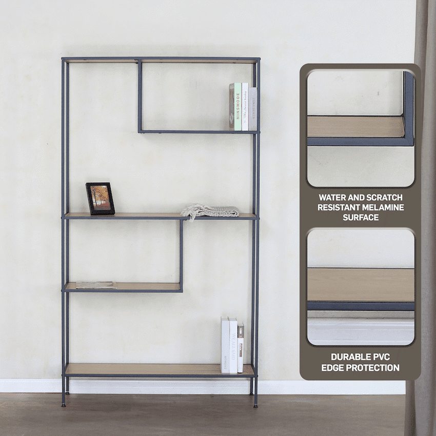 Everfurn Felix Bookshelf - Oak