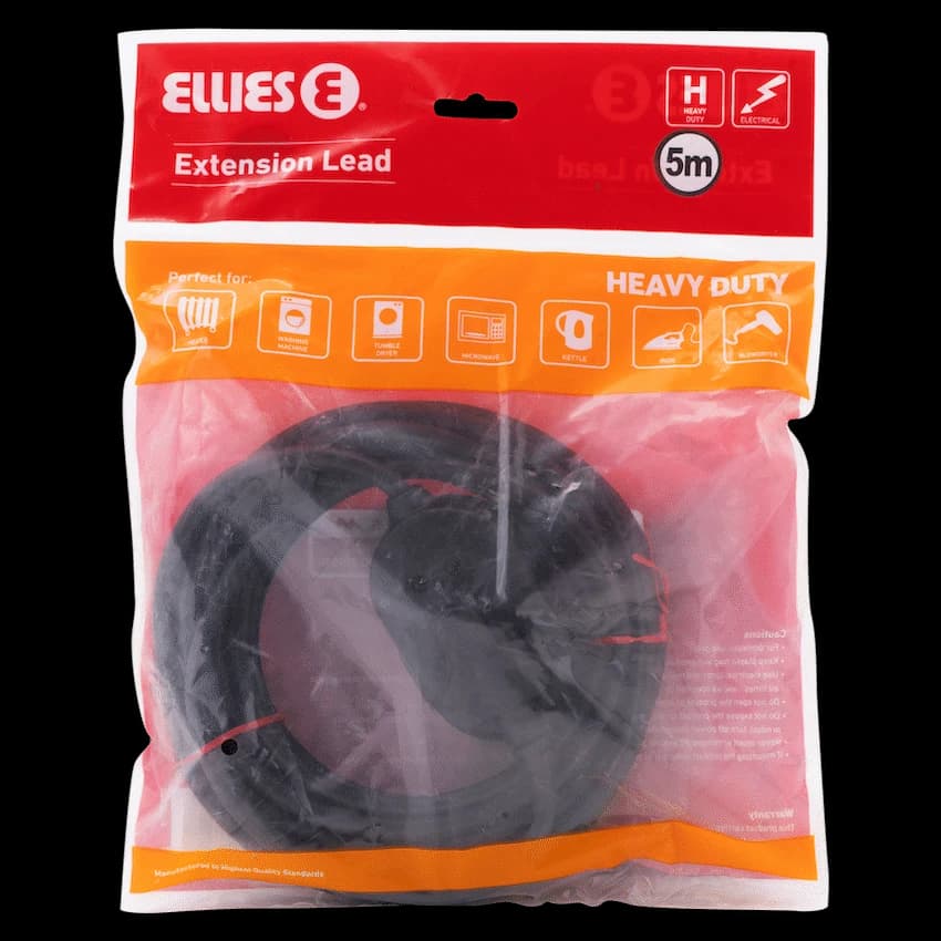 Ellies Back to Back Heavy Duty Extension Lead - 5m