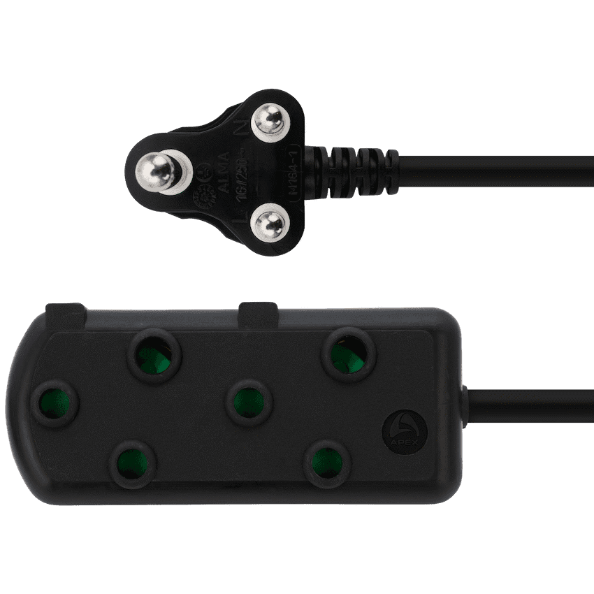 Ellies Side by Side Light Duty Extension Lead - 5m - Black