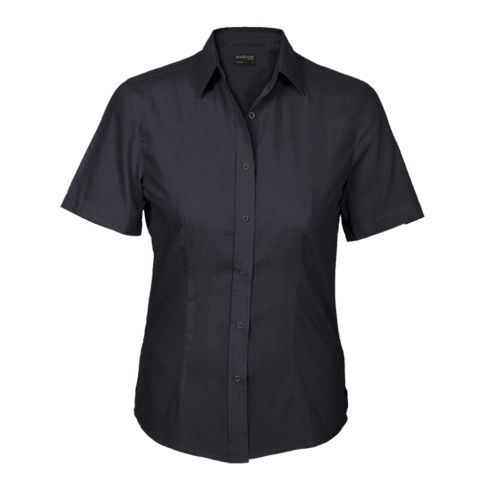Basic Poly Cotton Blouse Short Sleeve Ladies