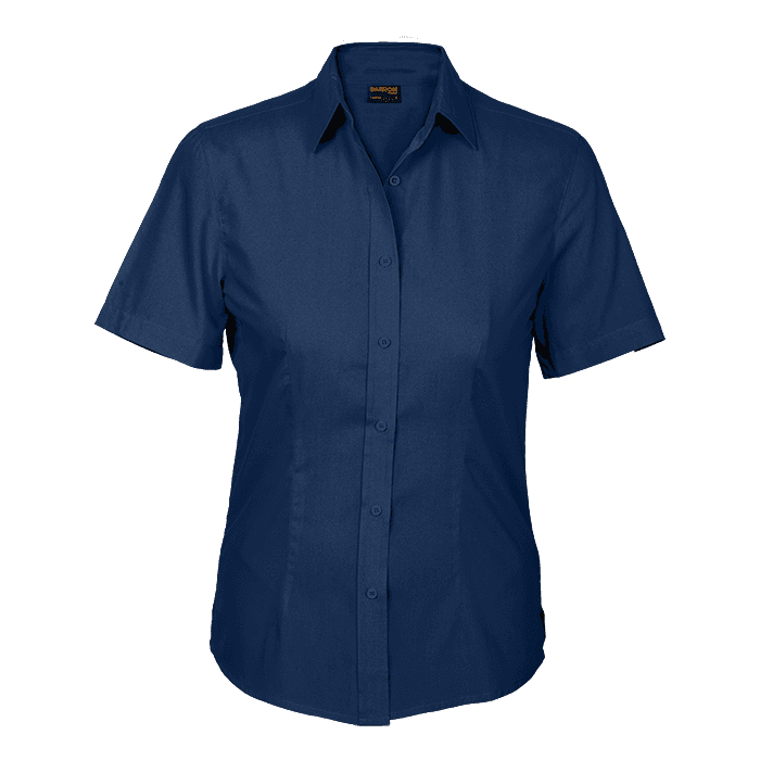 Basic Poly Cotton Blouse Short Sleeve Ladies