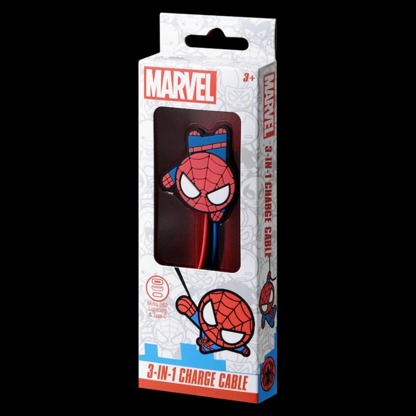 Marvel 3-in-1 Charging Cable - Spider-Man