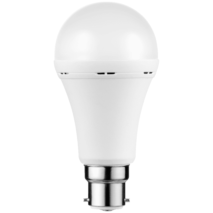 Switched 9w A60 Rechargeable LED Light Bulb - B22 - Cool White