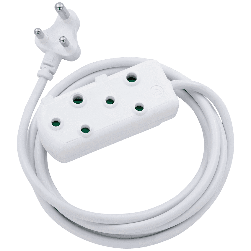 SWITCHED Heavy DUTY Side By Side(SBS) EXTENSION LEADS 3M