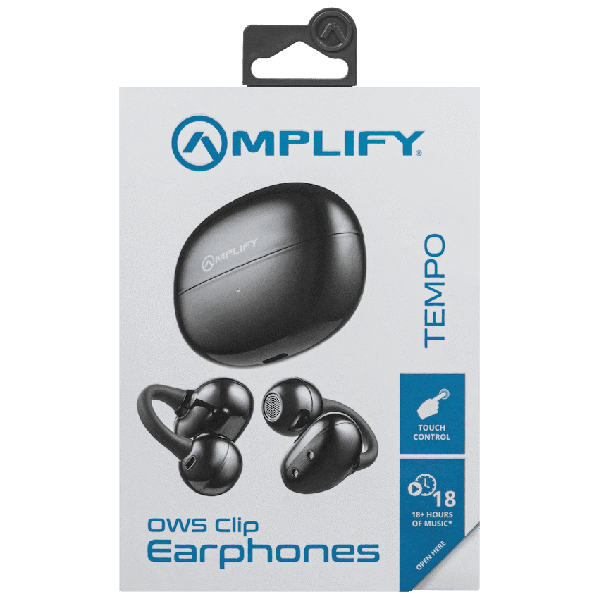 Amplify Tempo Series OWS Clip Earphone - Black