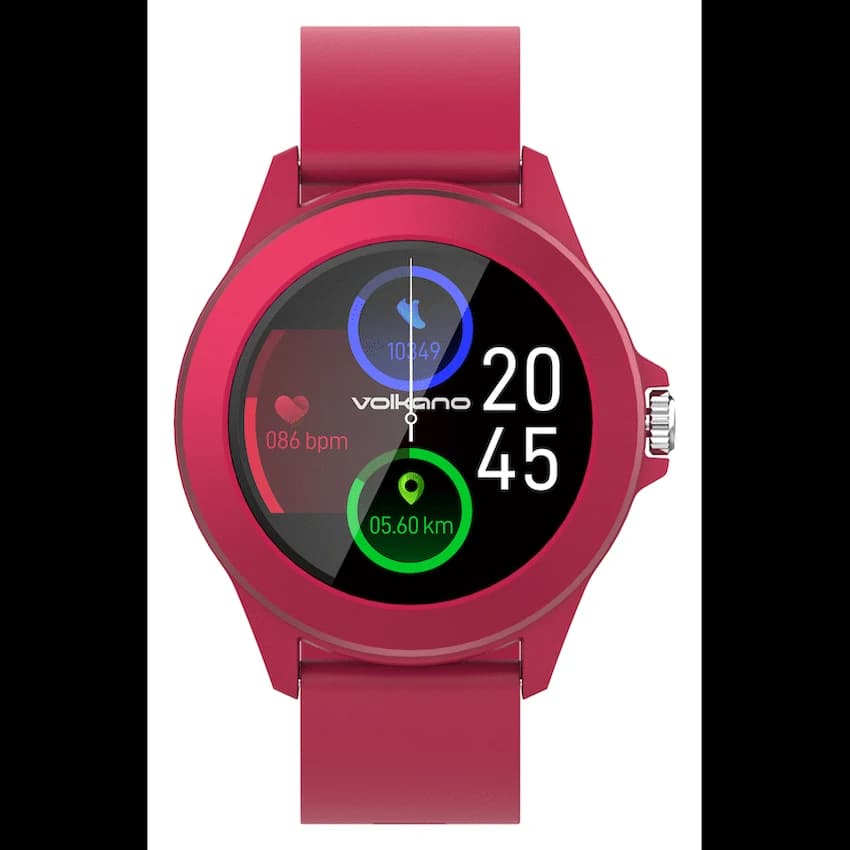 Volkano Splash Series Round Smartwatch - Red