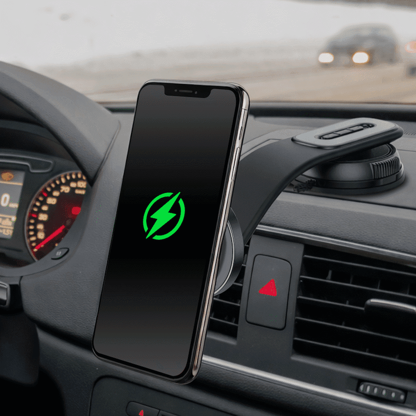 Volkano Arcmount Bendable Dash Mount Magnetic Phone Holder - Black
