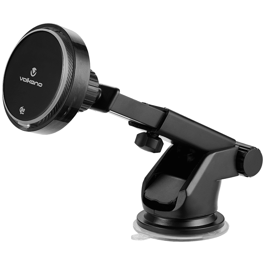 Volkano Sentinel Series Qi2.2 Magnetic Wireless Charging Car Dash Mount Phone Holder - Black