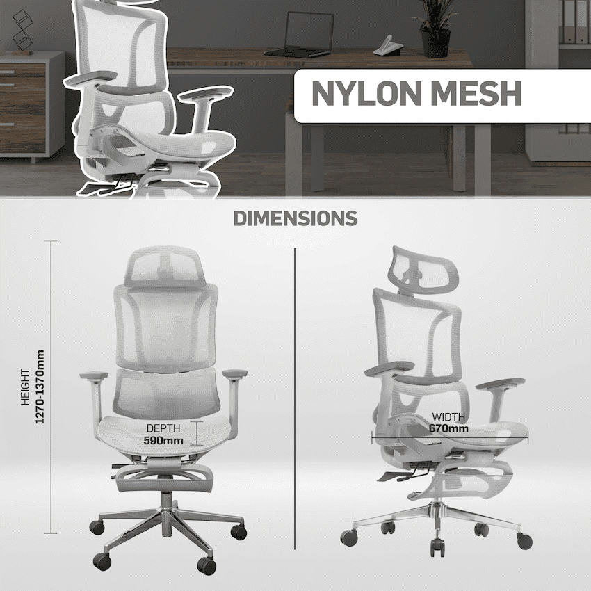 Everfurn Nebula High Back Office Chair - Ergonomic