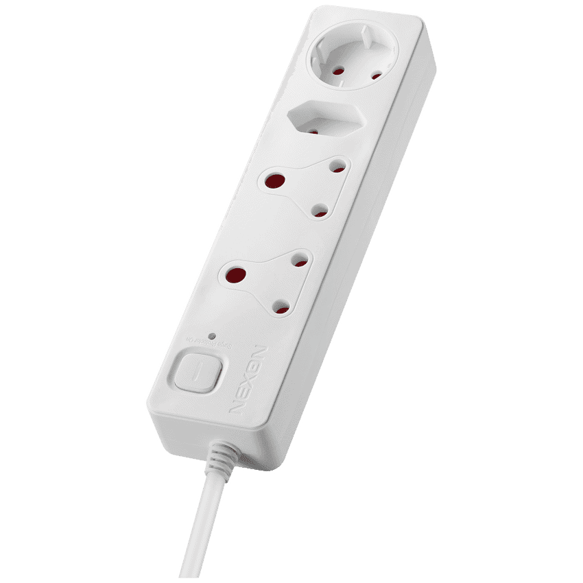 Nexon 4 Way Medium Surge Protected Multiplug 0.5M Black
