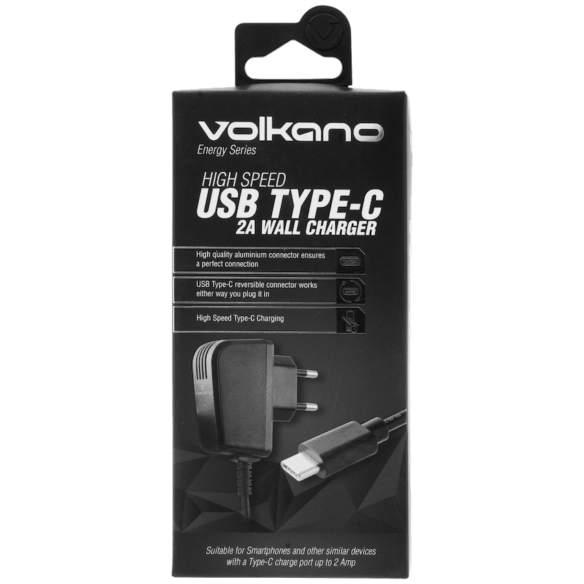 Volkano Energy Series USB Type-C 2a Wall Charger