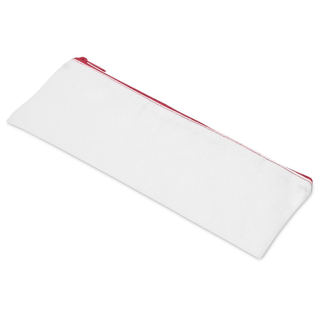 Pre-Production Sample Hoppla Parker Recycled PET Stitch-Bond Pencil Case