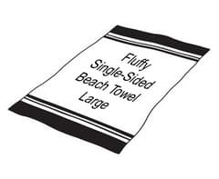 Sample-Fluffy Single-Sided Beach Towel-Large